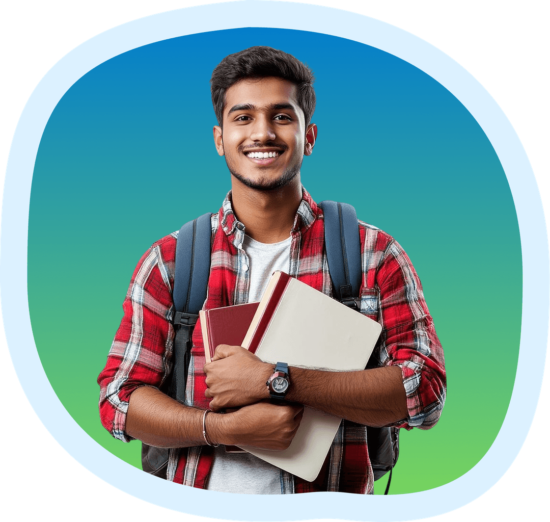 Student with laptop