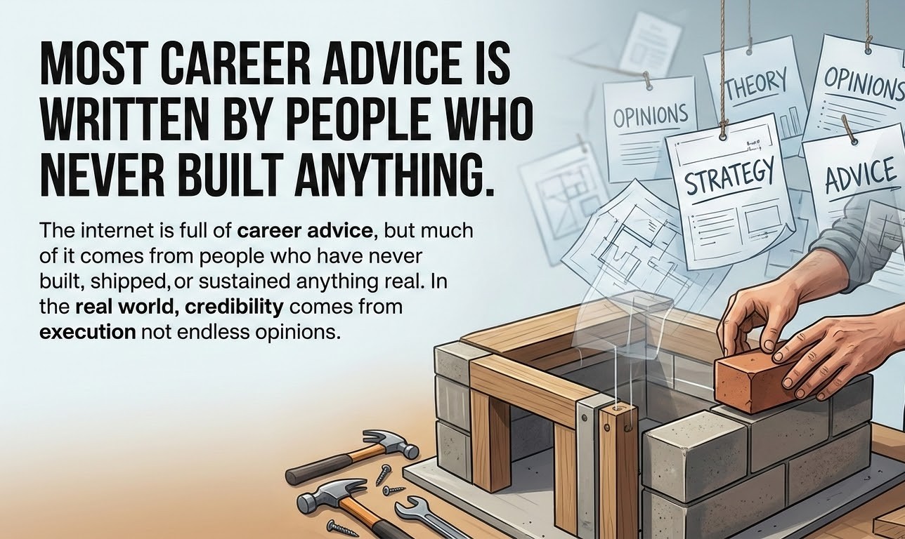 Most Career Advice Is Written By People Who Never Built Anything.